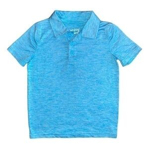 3/$15 Jumping Beans Unisex Blue Collard Short Sleeve Shirt Size 5